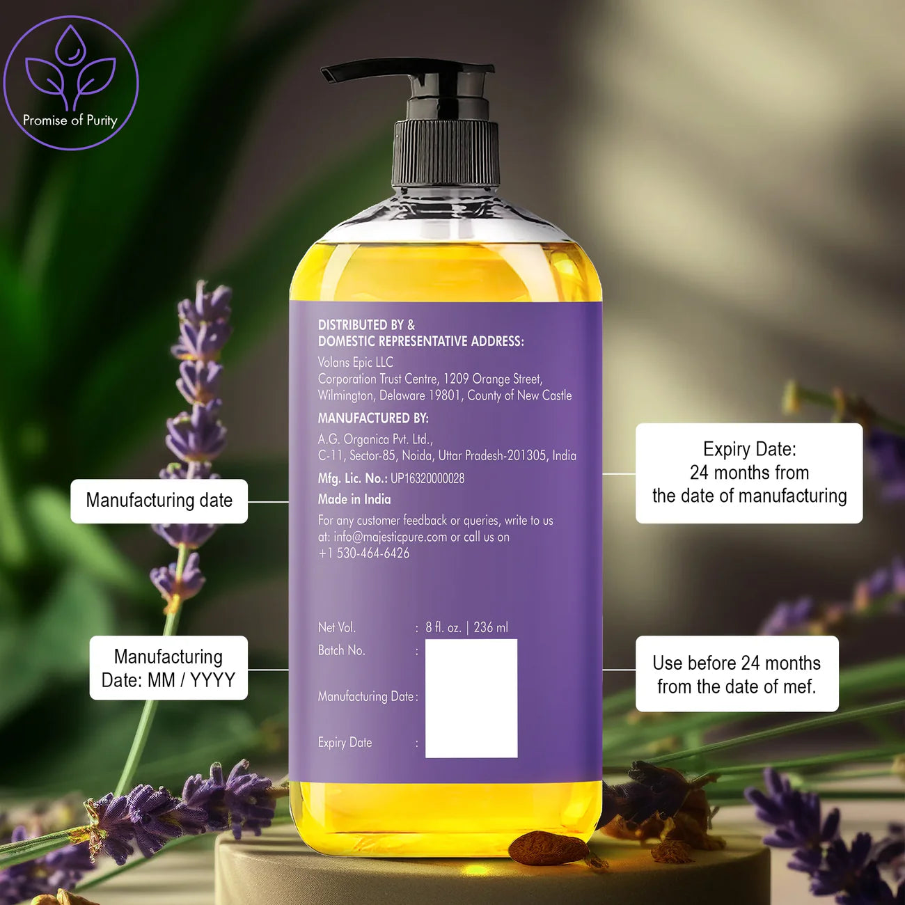 🌿 Herbal Lavender Pain Relief Oil – Offer (Buy 1 Get 1 FREE)