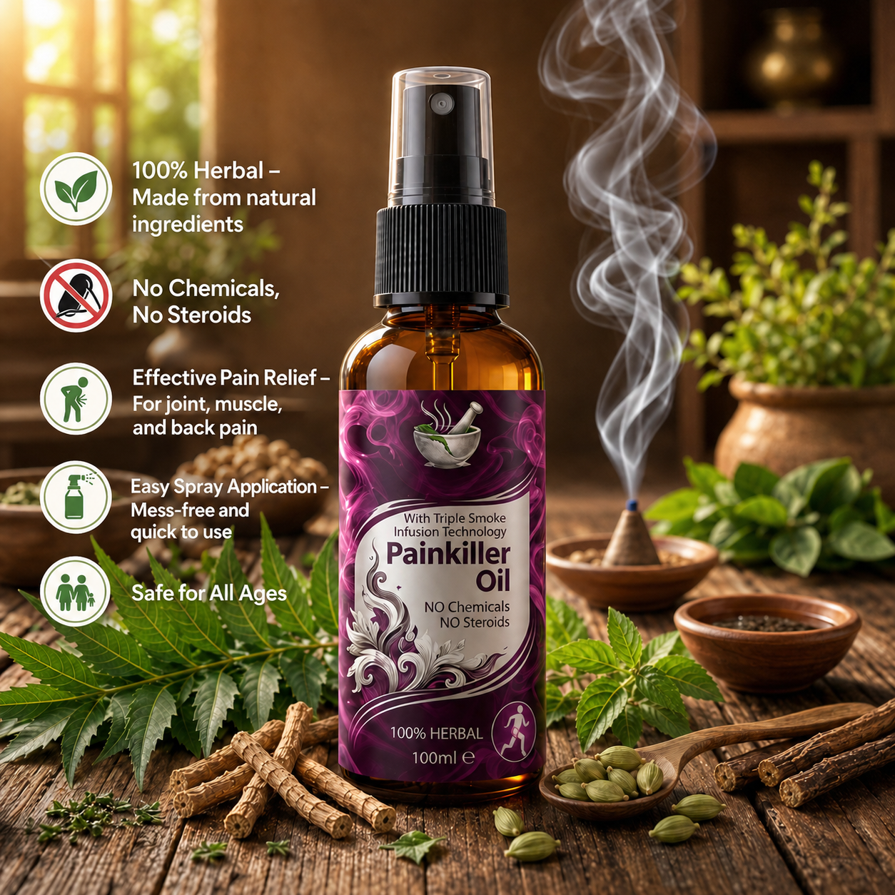 🔥 SmokePain Oil 🌿 — Buy 1 Get 1 FREE! 🎁
